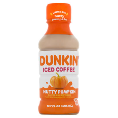 Dunkin' Nutty Pumpkin Iced Coffee Limited Run, 13.7 fl oz