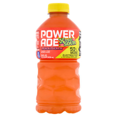 Powerade Xtra Sour Peach Pucker Sports Drink, 28 fl oz