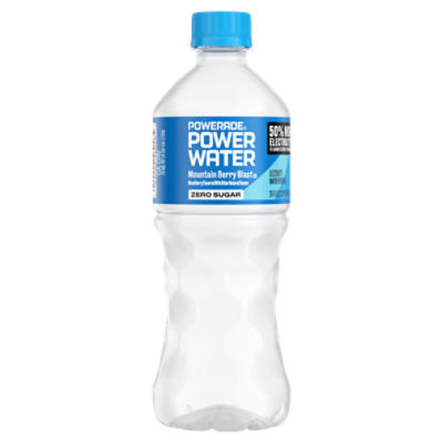 Powerade Power Water Zero Sugar Mountain Berry Blast Electrolyte Water Beverage, 20 fl oz