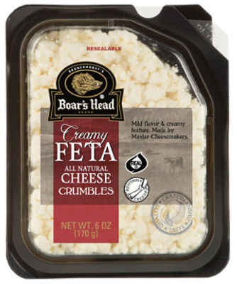 Boar's Head All Natural Creamy Feta Cheese Crumbles 6 oz