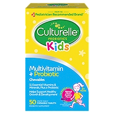 Culturelle Probiotic Supplement, Kids Multivitamin + Probiotic Chewables 3+ Years, 50 Each