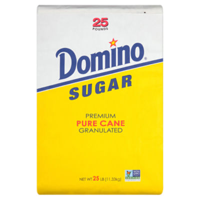 Domino Premium Pure Cane Granulated Sugar 25 lb, 25 Pound