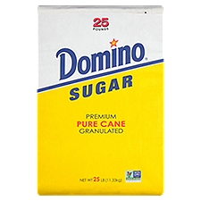 Domino Premium Pure Cane Granulated Sugar 25 lb, 25 Pound