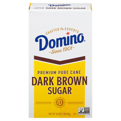 Domino Premium Pure Cane Dark Brown Sugar 1 lb, 1 Pound