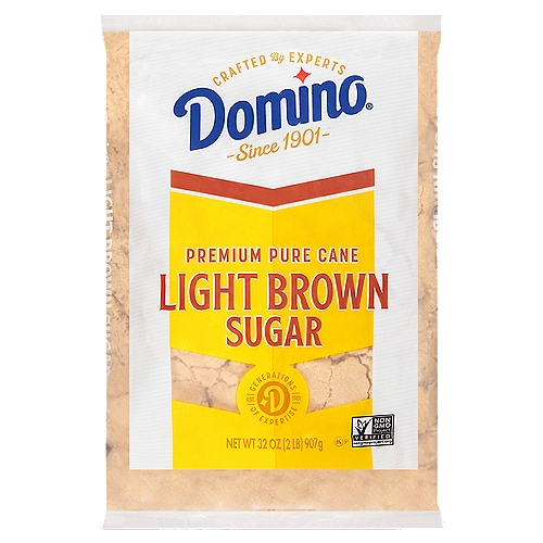 Domino Premium Pure Cane Light Brown Sugar, 32 oz
Do not settle for less. Add the delicious taste of Domino® Light Brown Sugar to your next one-of-a-kind creation. Its buttery, caramel flavor makes it the perfect choice for sweets of all kinds. From cookies and shortbreads to Blondies, crumble toppings and more, you can trust Domino Light Brown Sugar for all your baking needs. Remember: If the recipe does not specifically say Dark or Light Brown Sugar, then Light Brown Sugar is needed. 
•Buttery and Caramel flavor 
•For all your baking needs 
•Trusted partner for generations of bakers since 1901 
•We use the highest standard to maintain the naturally sweet flavor found in the sugarcane plant 
•Gluten free 
•Kosher certified 
•Non-GMO Project verified  