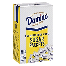 Domino Premium Pure Cane Sugar Packets, 0.12 oz, 100 count