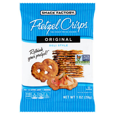 Snack Factory Original Deli Style Pretzel Crisps, 1 oz