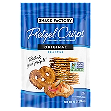 Snack Factory Pretzel Crisps Original Deli Style, Pretzel Crackers, 7.2 Ounce