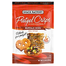 Snack Factory Buffalo Wing Pretzel Crisps, Non-GMO, 7.2 OZ Resealable Bag, 7.2 Ounce