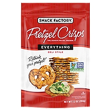Snack Factory Everything Pretzel Crisps, Non-GMO, 7.2 ounce Resealable Bag, 7.2 Ounce