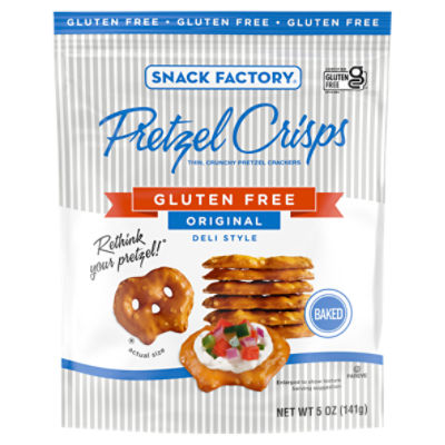 Snack Factory Pretzel Crisps Gluten Free, Original Flavor, 5 Oz