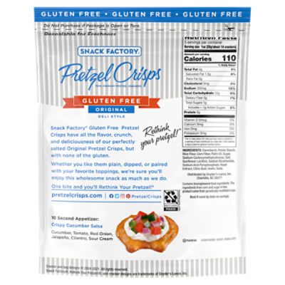 Snack Factory Pretzel Crisps Nutrition Label Besto Blog