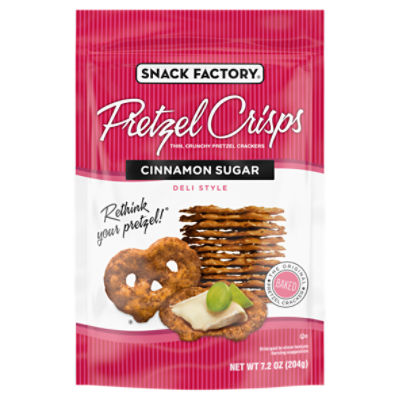 Snack Factory Pretzel Crisps Cinnamon Sugar Deli Style Pretzel Crackers