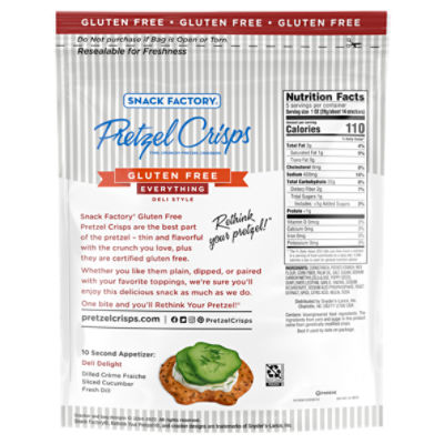 Snack Factory Pretzel Crisps Nutrition Label Besto Blog