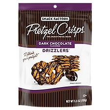 Snack Factory Pretzel Crisps Drizzlers Dark Chocolate Flavored Pretzel Snacks, 5.5 oz, 5.5 Ounce