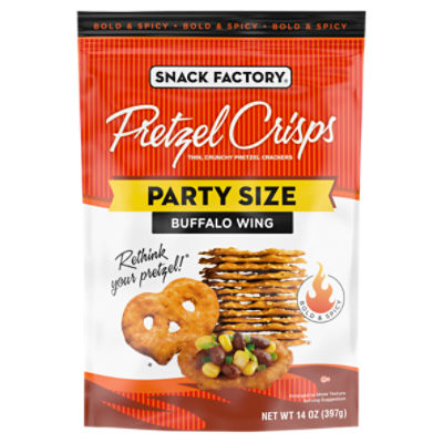 Snack Factory Pretzel Crisps Buffalo Wing Pretzel Crackers Party Size