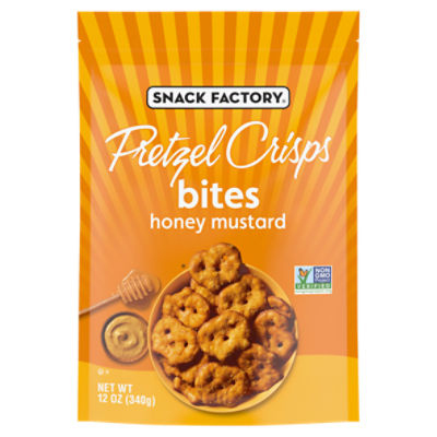 Snack Factory Honey Mustard Pretzel Crisps Bites, 12 oz