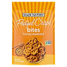 Snack Factory Honey Mustard, Pretzel Crisps Bites, 12 Ounce