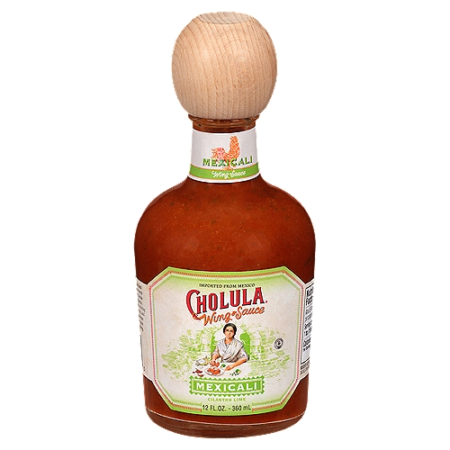 Cholula Mexicali Cilantro Lime Wing Sauce, 12 fl oz
Tangy and bold! Cholula Mexicali Wing Sauce blends signature spices, peppers, cilantro and citrus to bring authentic Mexican flavor to chicken wings. We bring the expertise that comes from crafting our generations-old Original Hot Sauce to a wing sauce that everyone will be craving. With unique spicy-hot heat from spicy peppers like arbol, cayenne & piquin, bright flavor from cilantro and tangy lime, and our signature spices, this sauce has the distinctive taste of Mexico. Great also in dips and salsa, drizzled on quesadillas, or used as a chicken marinade. An authentic product of Mexico - from our distinctive wooden cap, to the amazing hot wing sauce inside, every bottle of Cholula is a celebration of great food, flavor and our Mexican roots.