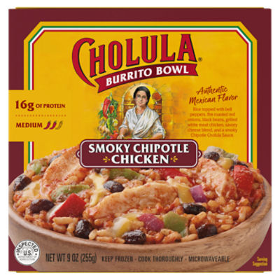 Cholula Frozen Burrito Bowl - Smoky Chipotle Chicken, 9 oz