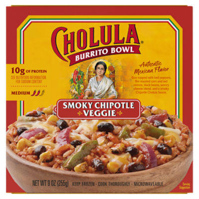 Cholula Frozen Burrito Bowl - Smoky Chipotle Veggie, 9 oz
