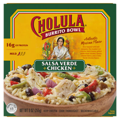 Cholula Frozen Burrito Bowl - Salsa Verde Chicken, 9 oz