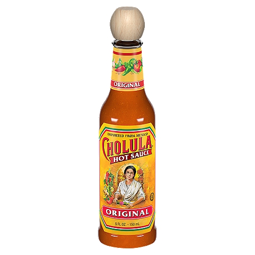 This is where it all started. Cholula Original Hot Sauce features carefully-selected arbol and piquin peppers and a blend of signature spices that deliver unique flavor and piquancy with just the right amount of fiery heat. It's a taste that you will be craving.Our authentic Mexican hot sauce is the best thing to ever happen to food. We love it on burgers, pizza, chicken wings, French fries, eggs, rice bowls and even popcorn. This tangy hot sauce ups the flavor on Taco Tuesdays, adding medium heat to your salsa or used as a taco seasoning. An authentic product of Mexico - from our distinctive wooden cap, to the delicious original recipe sauce inside, every bottle of Cholula is a celebration of great food, flavor and our Mexican roots.