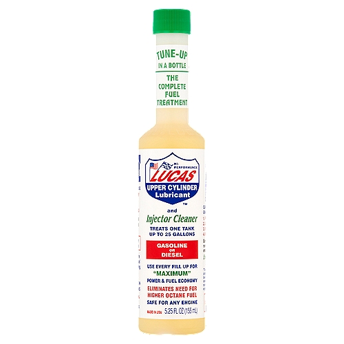 Lucas Upper Cyclinder Lubricant and Injector Cleaner, 5.25 fl oz