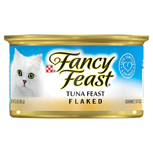 Purina Fancy Feast Wet Cat Food, Flaked Tuna Feast - 3 oz. Can