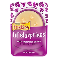 Purina Friskies Cat Food Complement, Lil' Slurprises With Saltwater Shrimp - 1.2 oz. Pouch, 1.2 Ounce