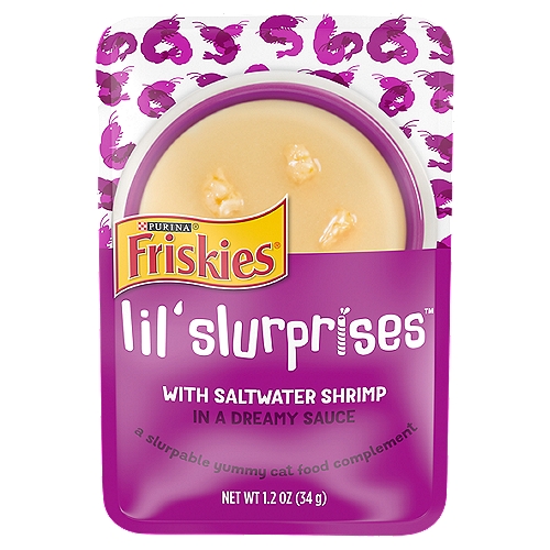 Purina Friskies Cat Food Complement, Lil' Slurprises With Saltwater Shrimp - 1.2 oz. Pouch