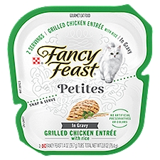 Fancy Feast Petites Grilled Chicken Entrée with Rice In Gravy, Gourmet Cat Food, 2.8 Ounce
