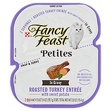Fancy Feast Gourmet Gravy Wet Petites Turkey & Sweet Potato Entree, Cat Food, 2.8 Ounce
