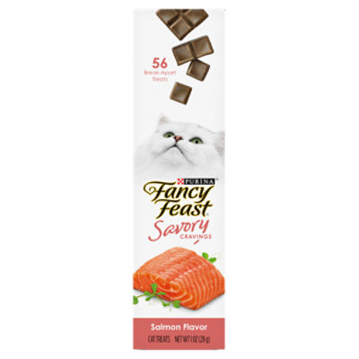 Purina Fancy Feast Savory Cravings Salmon Flavor Cat Treats, 56 count, 1 oz, 1 Ounce