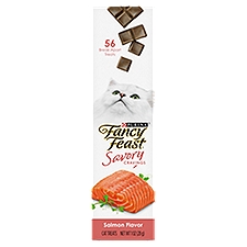 Purina Fancy Feast Savory Cravings Salmon Flavor Cat Treats, 56 count, 1 oz, 1 Ounce
