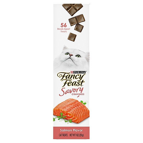 Purina Fancy Feast Savory Cravings Salmon Flavor Cat Treats, 56 count, 1 oz