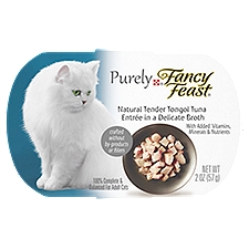 Purina Fancy Feast Natural Wet Cat Food, Purely Natural Tender Tongol Tuna Entree - 2 oz. Tray