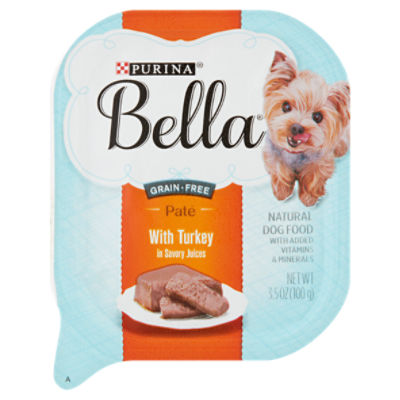 Bella Grain Free Paté with Turkey in Savory Juices, Natural Dog Food