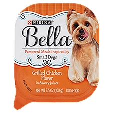 Bella Grilled Chicken Flavor in Savory Juices, Dog Food, 3.5 Ounce