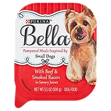Bella Beef & Smoked Bacon in Savory Juices , Dog Food, 3.5 Ounce