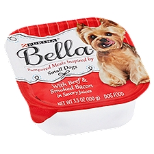 Bella Beef & Smoked Bacon in Savory Juices , Dog Food, 3.5 Ounce