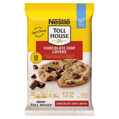 Nestlé Toll House Chocolate Chip Lovers Cookie Dough, 16 oz