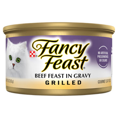 Fancy Feast Grilled Wet Cat Food Beef Feast in Wet Cat Food Gravy