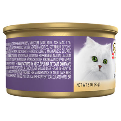 Fancy Feast Grilled Wet Cat Food Beef Feast in Wet Cat Food Gravy