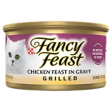 Fancy Feast Grilled Wet Cat Food Chicken Feast in Wet Cat Food Gravy - 3 oz. Can, 3 Ounce