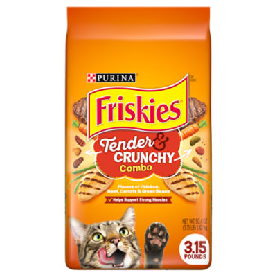 Purina Friskies Dry Cat Food Tender Crunchy Combo 3.15 lb