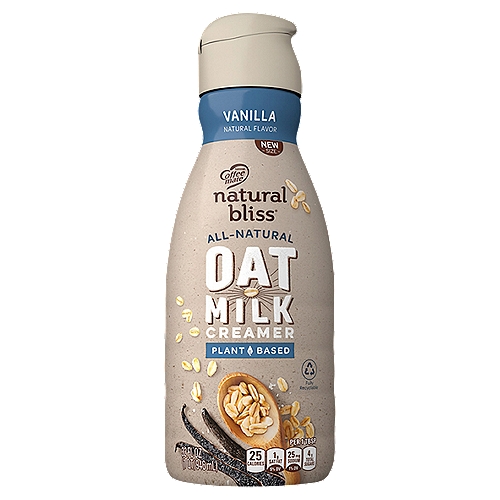 Coffee Mate Natural Bliss Vanilla Oat Milk Creamer, 32 fl oz
Our delicious natural vanilla flavor includes extracts from real beans from Madagascar. Add this all-natural goodness to your cup for a truly blissful brew.