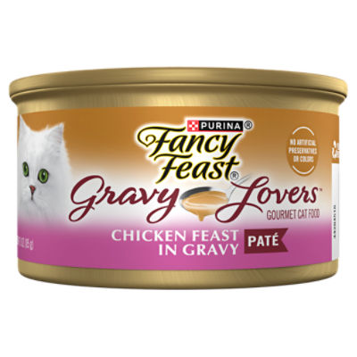 Purina Fancy Feast Gravy Lovers Chicken Feast in Gravy Paté Gourmet Cat Food, 3 oz