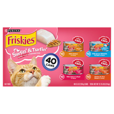 Purina Friskies Wet Cat Food Variety Pack Surfin Turfin Prime