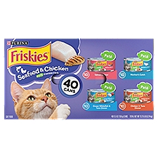 Purina Friskies Cat Chow Gentle Dry Cat Food, Sensitive Stomach + Skin - (40) 5.5 oz. Cans